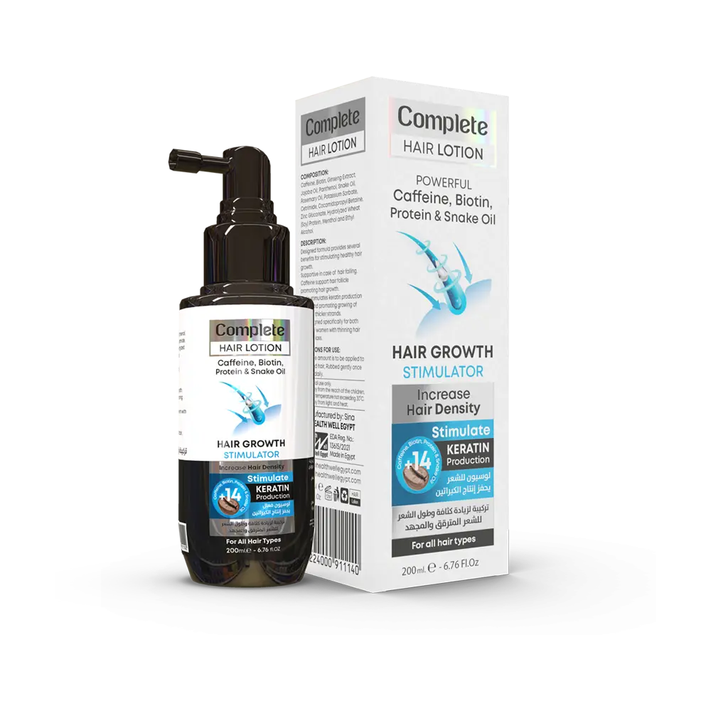 Complete Hair Lotion bottle and box – daily scalp tonic for stronger hair